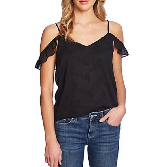 CeCe Tops - Cece Off Shoulder Black Top Women Blouse